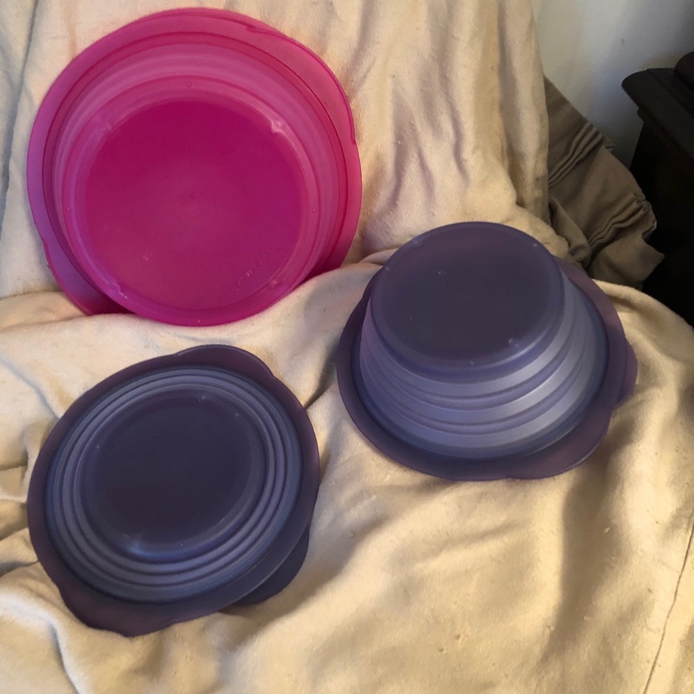 Tupperware collapsible bowls